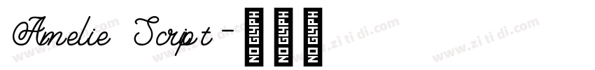 Amelie Script字体转换